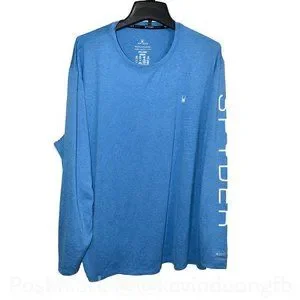 Spyder Men's Long Sleeve Rash Guard - UPF 50+ Sun Protection, Quick Dry, Breathable